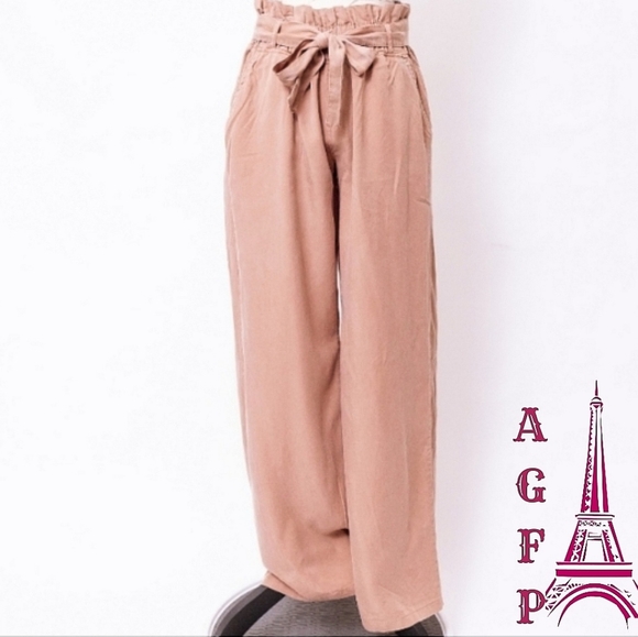 Thread & Supply Pants - Thread & supply paper bag waist wide leg pants